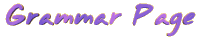 Grammar Page